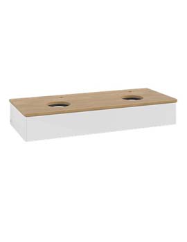 Antao Vanity unit 1200 x 190 x 500 mm with No Texture - Panel: Honey Oak Wood