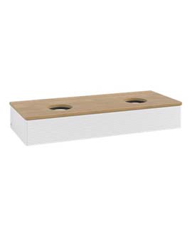 Antao Vanity unit 1200 x 190 x 500 mm with Grain Texture - Panel: Honey Oak Wood