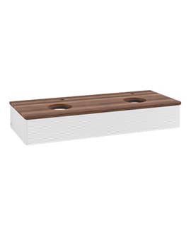 Antao Vanity unit 1200 x 190 x 500 mm with Grain Texture - Panel: Warm Walnut Wood