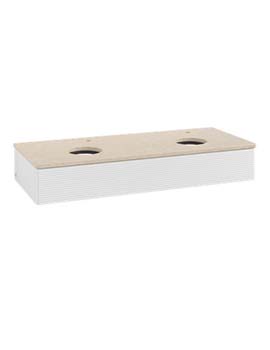Antao Vanity unit 1200 x 190 x 500 mm with Grain Texture - Panel: Botticino Stone