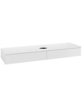 Antao Vanity unit 1600 x 190 x 500 mm with Grain Texture - Panel: Paint