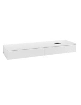 Antao Vanity unit 1600 x 190 x 500 mm with Grain Texture - Panel: Paint