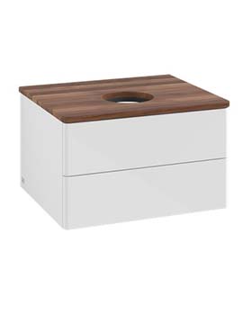 Antao Vanity unit 600 x 360 x 500 mm with No Texture - Panel: Warm Walnut Wood