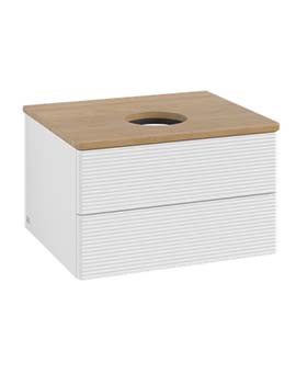 Antao Vanity unit 600 x 360 x 500 mm with Grain Texture - Panel: Honey Oak Wood