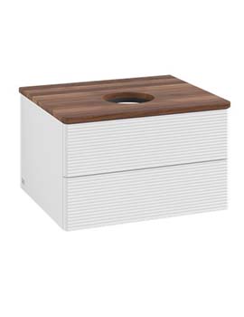 Antao Vanity unit 600 x 360 x 500 mm with Grain Texture - Panel: Warm Walnut Wood