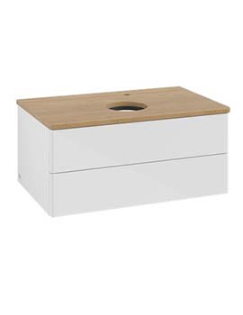 Antao Vanity unit 800 x 360 x 500 mm with No Texture - Panel: Honey Oak Wood