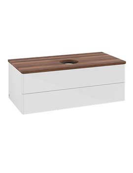 Antao Vanity unit 1000 x 360 x 500 mm with No Texture - Panel: Warm Walnut Wood