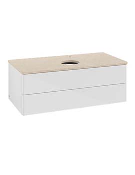 Antao Vanity unit 1000 x 360 x 500 mm with No Texture - Panel: Botticino Stone