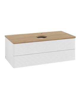 Antao Vanity unit 1000 x 360 x 500 mm with Grain Texture - Panel: Honey Oak Wood