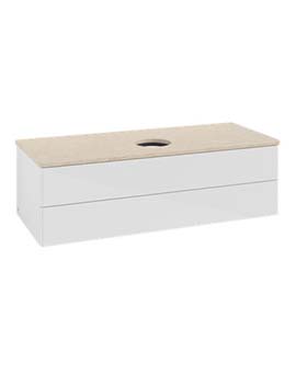 Antao Vanity unit 1200 x 360 x 500 mm with No Texture - Panel: Botticino Stone