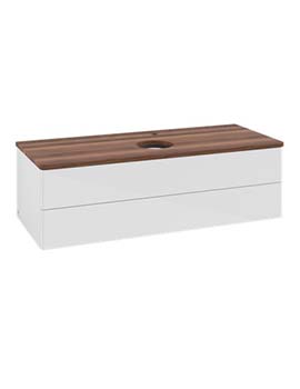 Antao Vanity unit 1200 x 360 x 500 mm with No Texture - Panel: Warm Walnut Wood