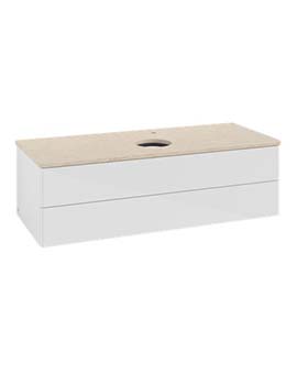 Antao Vanity unit 1200 x 360 x 500 mm with No Texture - Panel: Botticino Stone