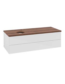Antao Vanity unit 1200 x 360 x 500 mm with No Texture - Panel: Warm Walnut Wood