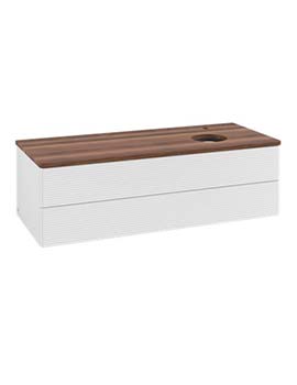 Antao Vanity unit 1200 x 360 x 500 mm with Grain Texture - Panel: Warm Walnut Wood