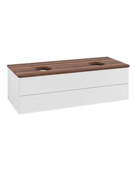 Antao Vanity unit 1200 x 360 x 500 mm with Grain Texture - Panel: Warm Walnut Wood