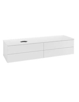 Antao Vanity unit 1600 x 360 x 500 mm with Grain Texture - Panel: Paint