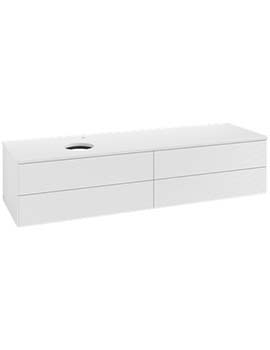 Antao Vanity unit 1600 x 360 x 500 mm with Grain Texture - Panel: Paint