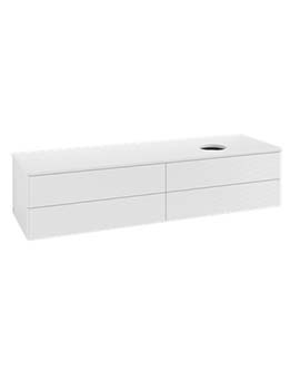 Antao Vanity unit 1600 x 360 x 500 mm with Grain Texture - Panel: Paint