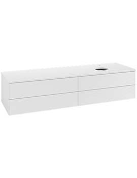 Antao Vanity unit 1600 x 360 x 500 mm with Grain Texture - Panel: Paint