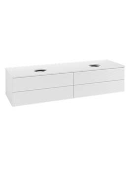 Antao Vanity unit 1600 x 360 x 500 mm with Grain Texture - Panel: Paint