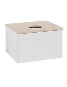 Antao Vanity unit 600 x 360 x 500 mm with No Texture - Panel: Botticino Stone