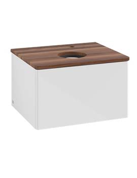 Antao Vanity unit 600 x 360 x 500 mm with No Texture - Panel: Warm Walnut Wood