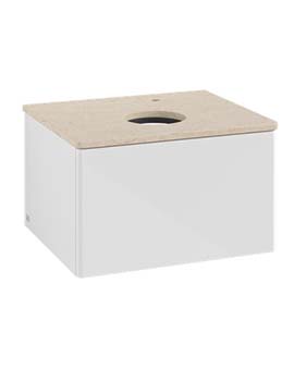 Antao Vanity unit 600 x 360 x 500 mm with No Texture - Panel: Botticino Stone