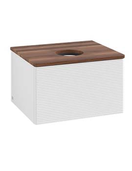 Antao Vanity unit 600 x 360 x 500 mm with Grain Texture - Panel: Warm Walnut Wood