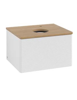 Antao Vanity unit 600 x 360 x 500 mm with Grain Texture - Panel: Honey Oak Wood