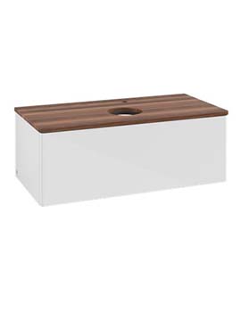 Antao Vanity unit 1000 x 360 x 500 mm with No Texture - Panel: Warm Walnut Wood