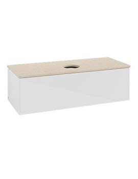 Antao Vanity unit 1200 x 360 x 500 mm with No Texture - Panel: Botticino Stone