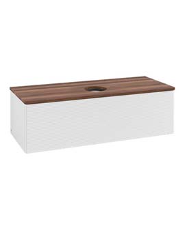 Antao Vanity unit 1200 x 360 x 500 mm with Grain Texture - Panel: Warm Walnut Wood