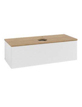 Antao Vanity unit 1200 x 360 x 500 mm with Grain Texture - Panel: Honey Oak Wood