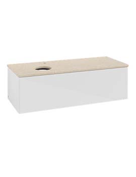 Antao Vanity unit 1200 x 360 x 500 mm with No Texture - Panel: Botticino Stone