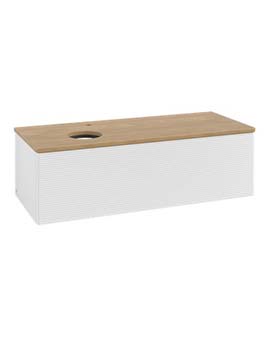 Antao Vanity unit 1200 x 360 x 500 mm with Grain Texture - Panel: Honey Oak Wood