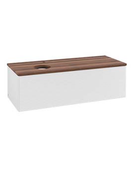 Antao Vanity unit 1200 x 360 x 500 mm with Grain Texture - Panel: Warm Walnut Wood