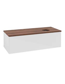 Antao Vanity unit 1200 x 360 x 500 mm with No Texture - Panel: Warm Walnut Wood