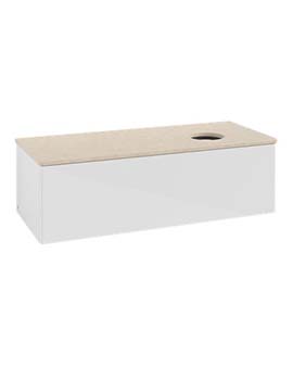 Antao Vanity unit 1200 x 360 x 500 mm with No Texture - Panel: Botticino Stone