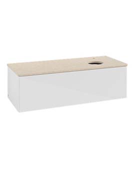 Antao Vanity unit 1200 x 360 x 500 mm with No Texture - Panel: Botticino Stone