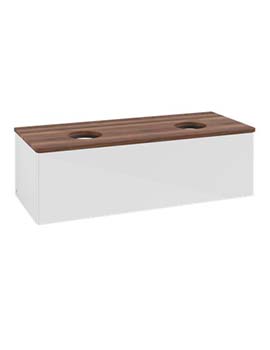 Antao Vanity unit 1200 x 360 x 500 mm with No Texture - Panel: Warm Walnut Wood