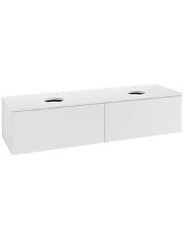 Antao Vanity unit 1600 x 360 x 500 mm with Grain Texture - Panel: Paint