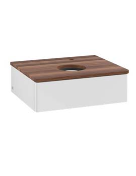 Antao Vanity unit 600 x 190 x 500 mm incl Lighting with No Texture - Panel: Warm Walnut Wood