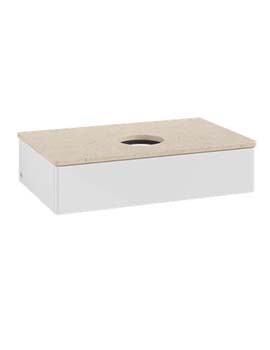 Antao Vanity unit 800 x 190 x 500 mm incl Lighting with No Texture - Panel: Botticino Stone
