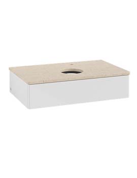Antao Vanity unit 800 x 190 x 500 mm incl Lighting with No Texture - Panel: Botticino Stone