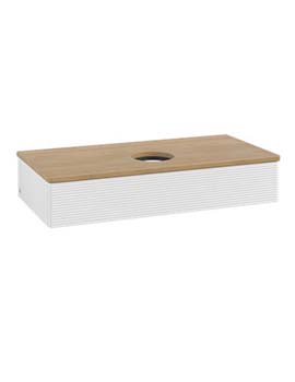 Antao Vanity unit 1000 x 190 x 500 mm incl Lighting with Grain Texture - Panel: Honey Oak Wood