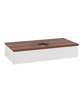 Antao Vanity unit 1000 x 190 x 500 mm incl Lighting with Grain Texture - Panel: Warm Walnut Wood