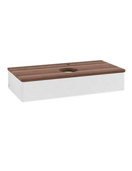 Antao Vanity unit 1000 x 190 x 500 mm incl Lighting with Grain Texture - Panel: Warm Walnut Wood