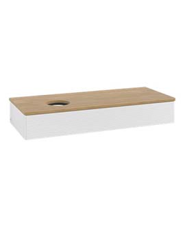 Antao Vanity unit 1200 x 190 x 500 mm incl Lighting with Grain Texture - Panel: Honey Oak Wood