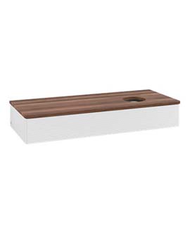 Antao Vanity unit 1200 x 190 x 500 mm incl Lighting with Grain Texture - Panel: Warm Walnut Wood