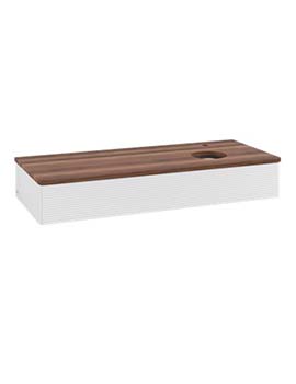 Antao Vanity unit 1200 x 190 x 500 mm incl Lighting with Grain Texture - Panel: Warm Walnut Wood
